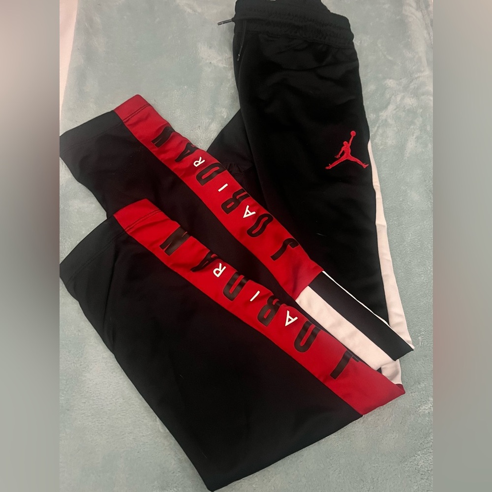 Jordan jogger pants; washed and worn once .
